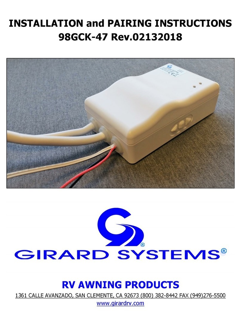 Girard Systems 98GC274B INSTALLATION AND INSTRUCTION
