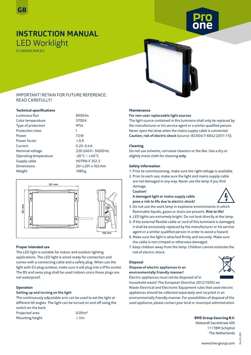 BME Proone FLS8000LMACEU instruction manual