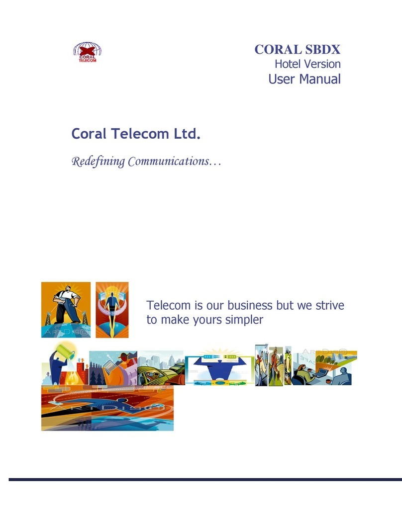 Coral Telecom SBDX user manual