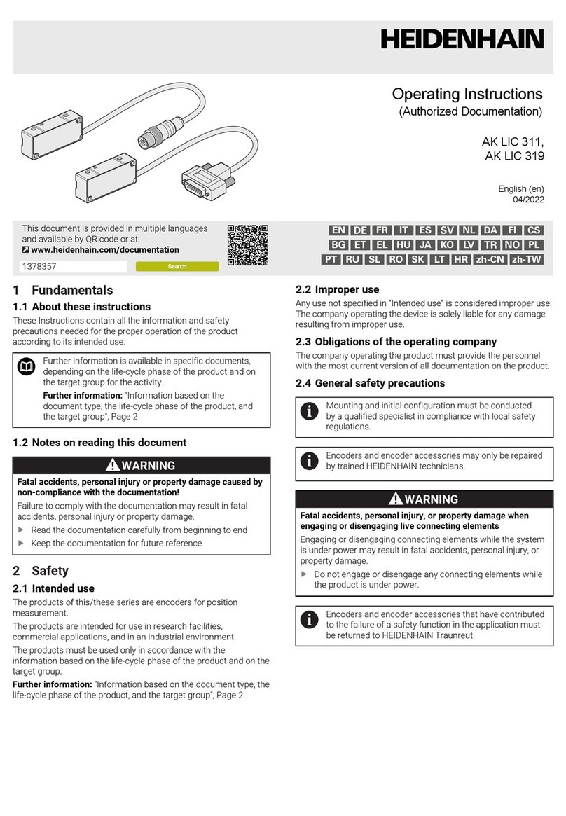 HEIDENHAIN AK LIC 311 operating instructions