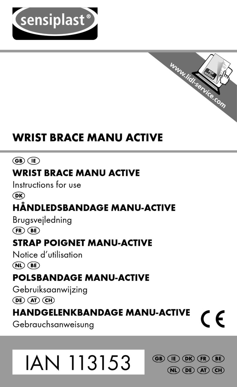 sensiplast WRIST BRACE MANU ACTIVE User manual