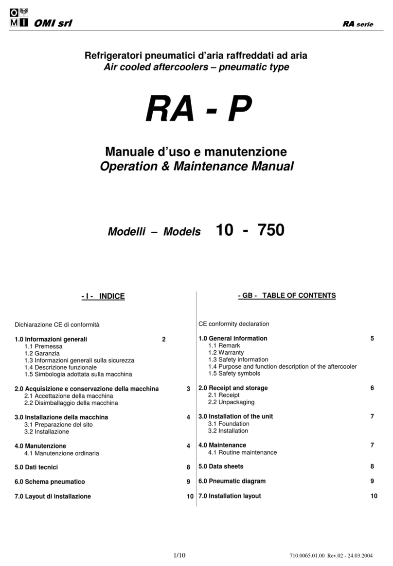 omi RA Series Operation & maintenance manual