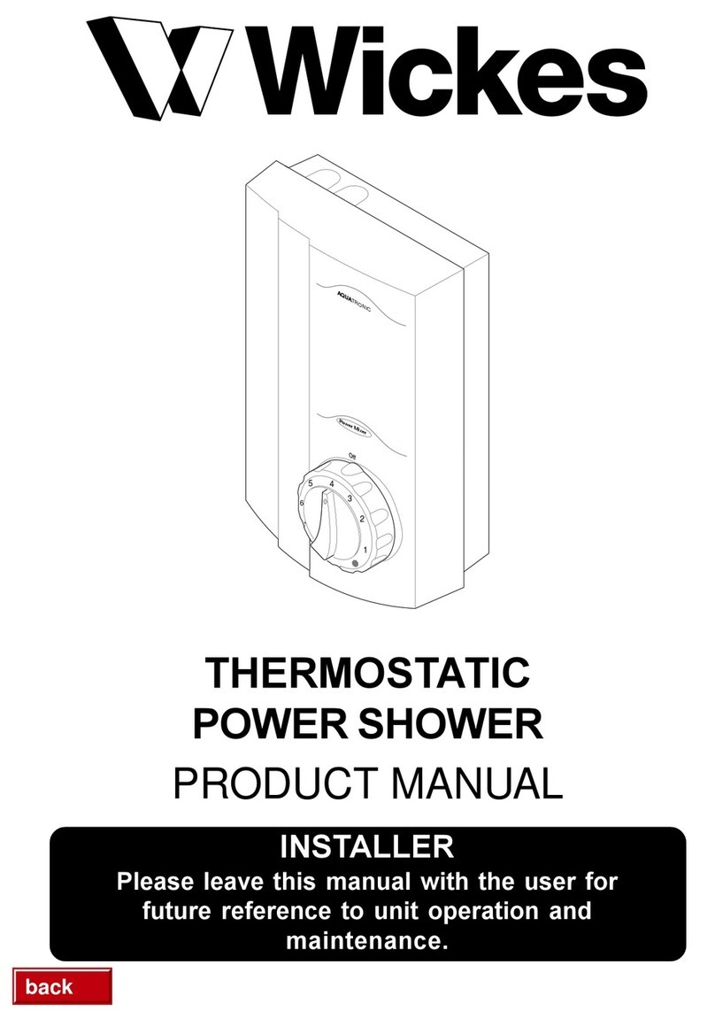 Wickes THERMOSTATIC POWER SHOWER product manual
