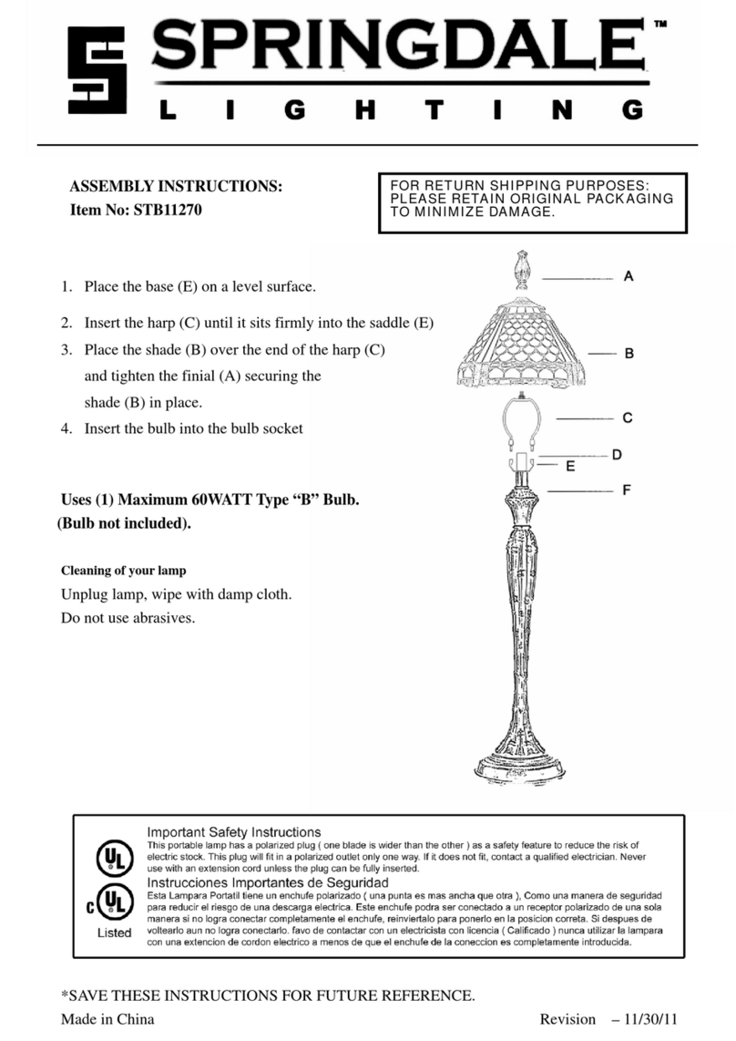 Springdale Lighting STB11270 Assembly instructions