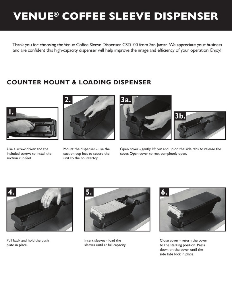 San Jamar VENUE CSD100 User manual