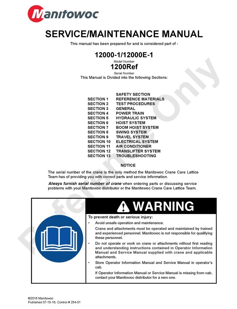 Manitowoc 12000-1 User manual
