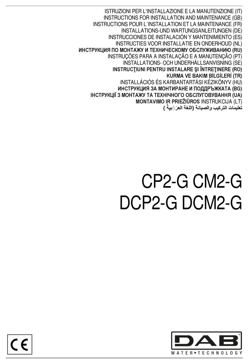 DAB CP2-G CM2-G Operating and maintenance manual