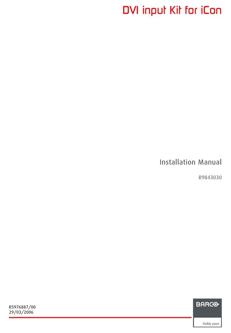 Barco R9843030 installation manual