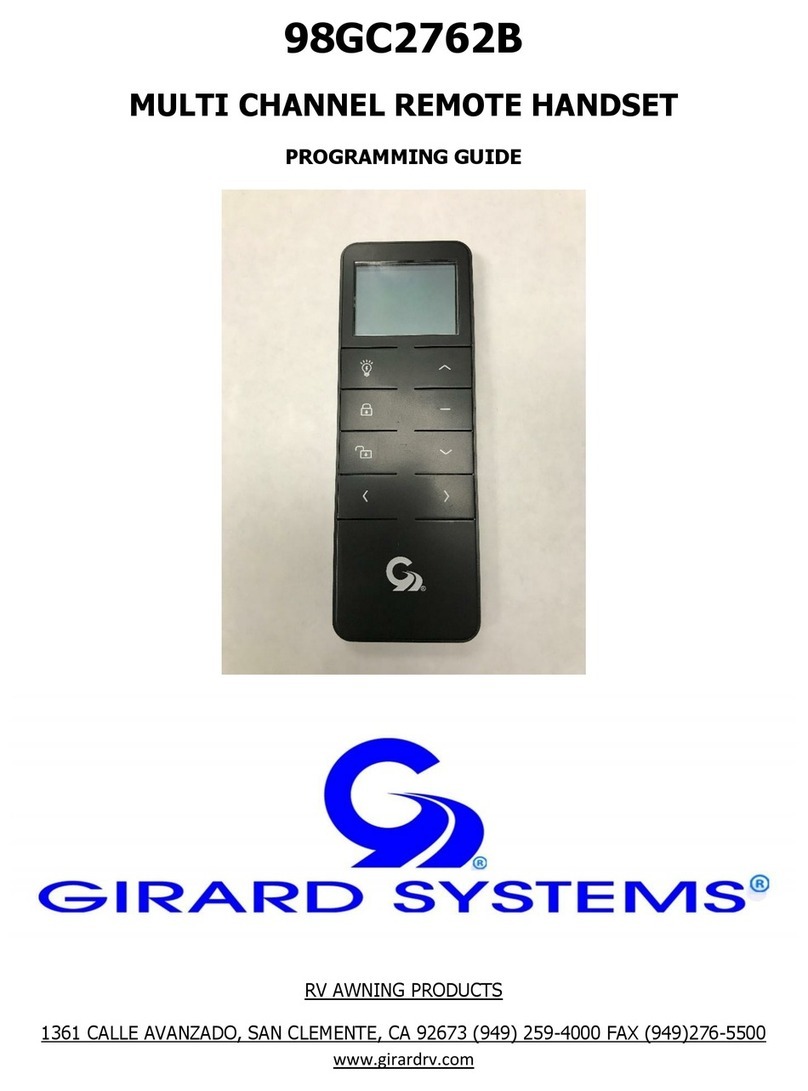 Girard Systems 98GC2762B Programming guide