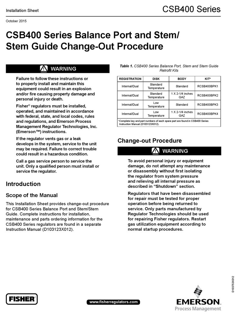 Emerson CSB400 Series Installation sheet