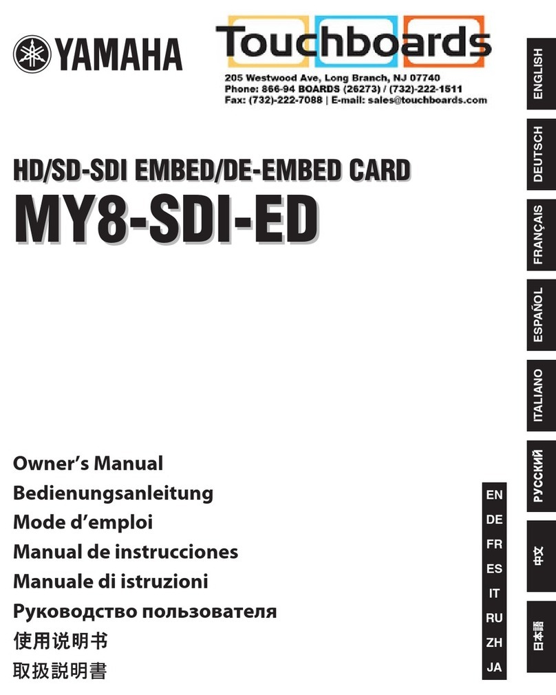 Yamaha MY8-SDI-ED User manual Yamaha MY8-SDI-ED User manual