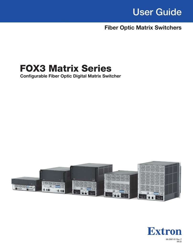 Extron electronics FOX3 Matrix Series User manual