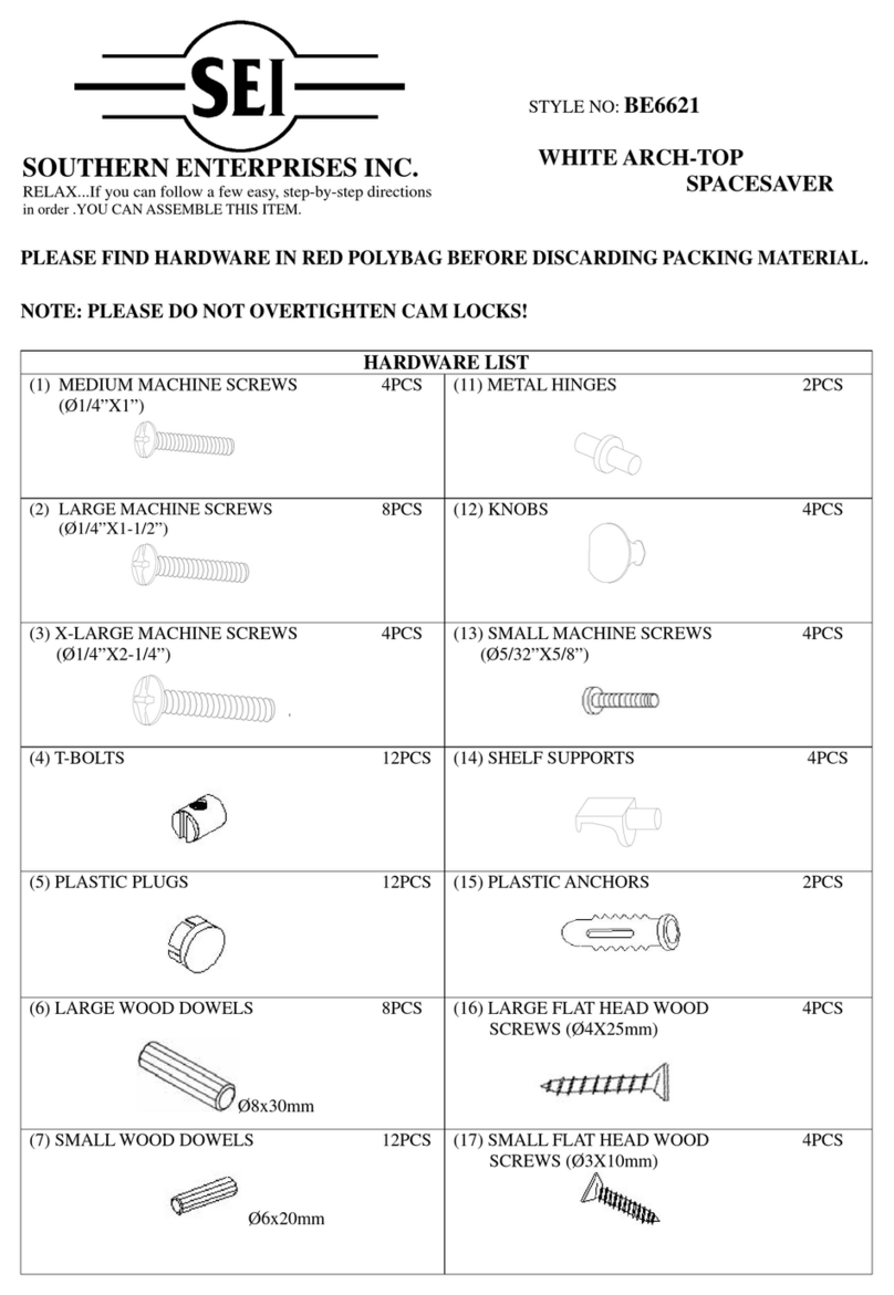 Southern Enterprises BE6621 Assembly instruction