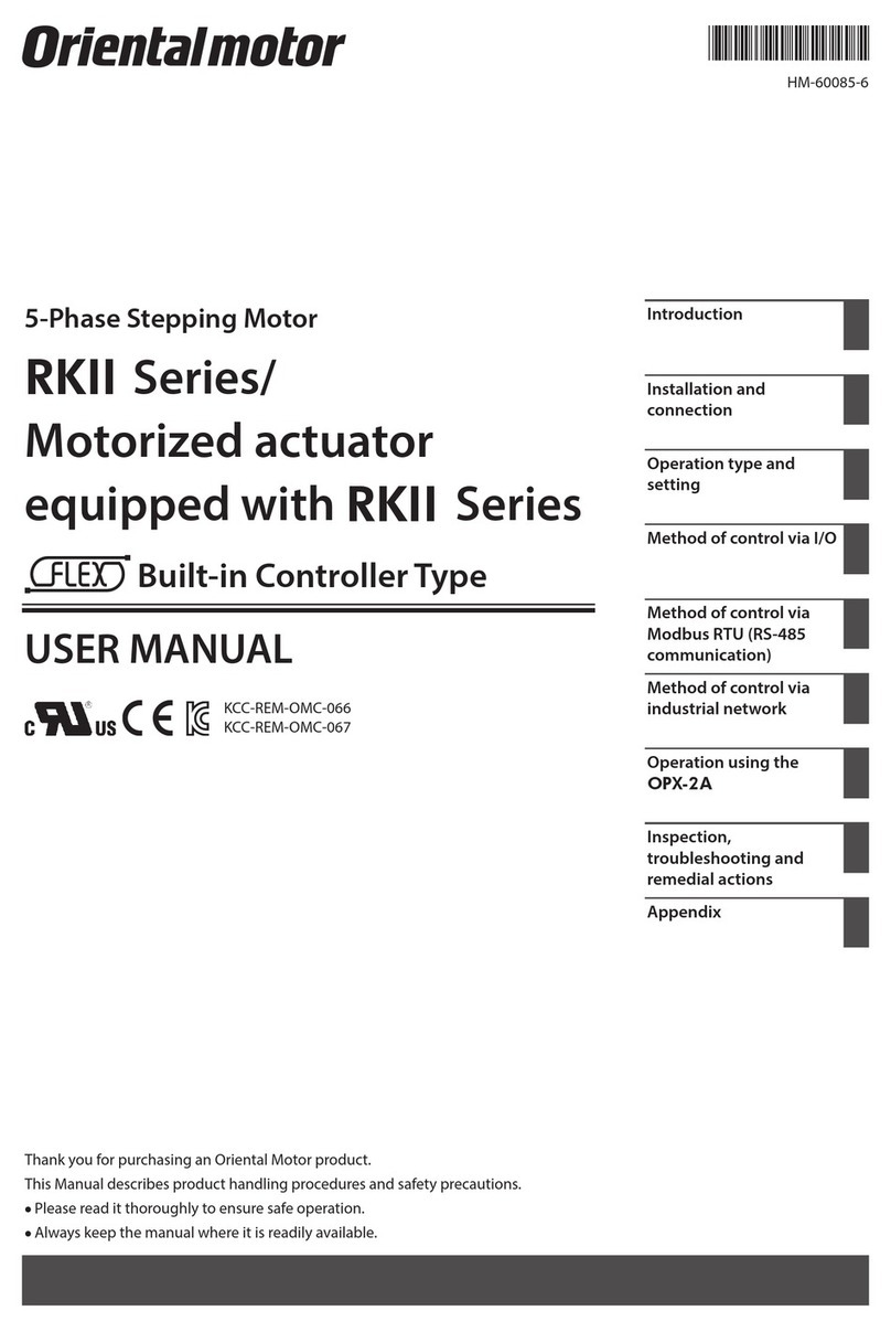 Oriental motor RKII Series User manual