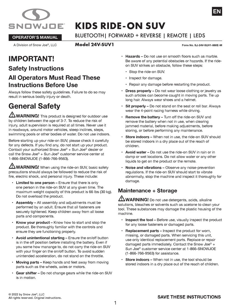 SNOWJOE 24V-SUV1 User manual