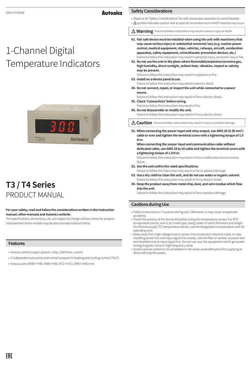 Autonics T3 Series User manual