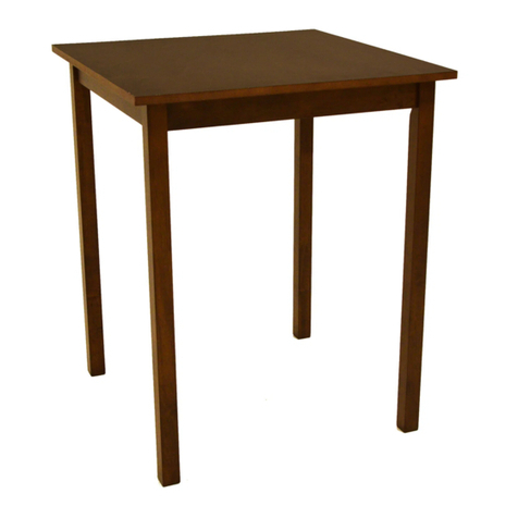 ZENVIDA Betty Mid Cent Pub Table Square... Assembly instructions