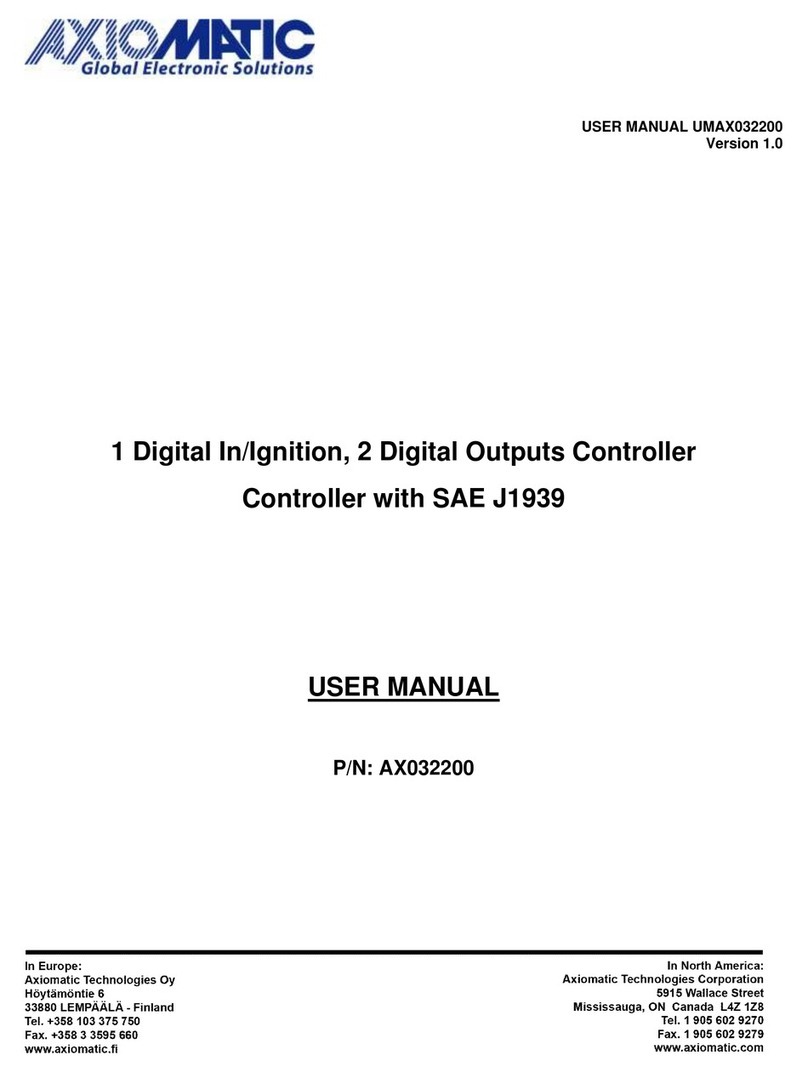 AXIOMATIC AX032200 user manual