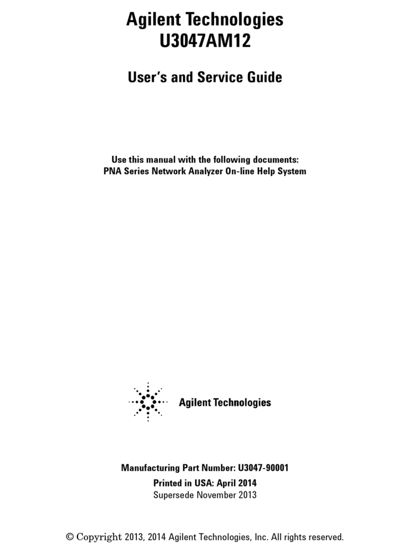 Agilent Technologies U3047AM12 User's and service guide