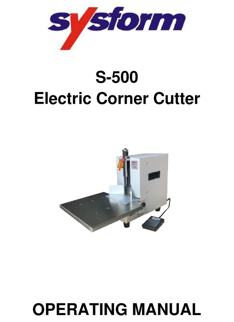SYSFORM S-500 operating manual