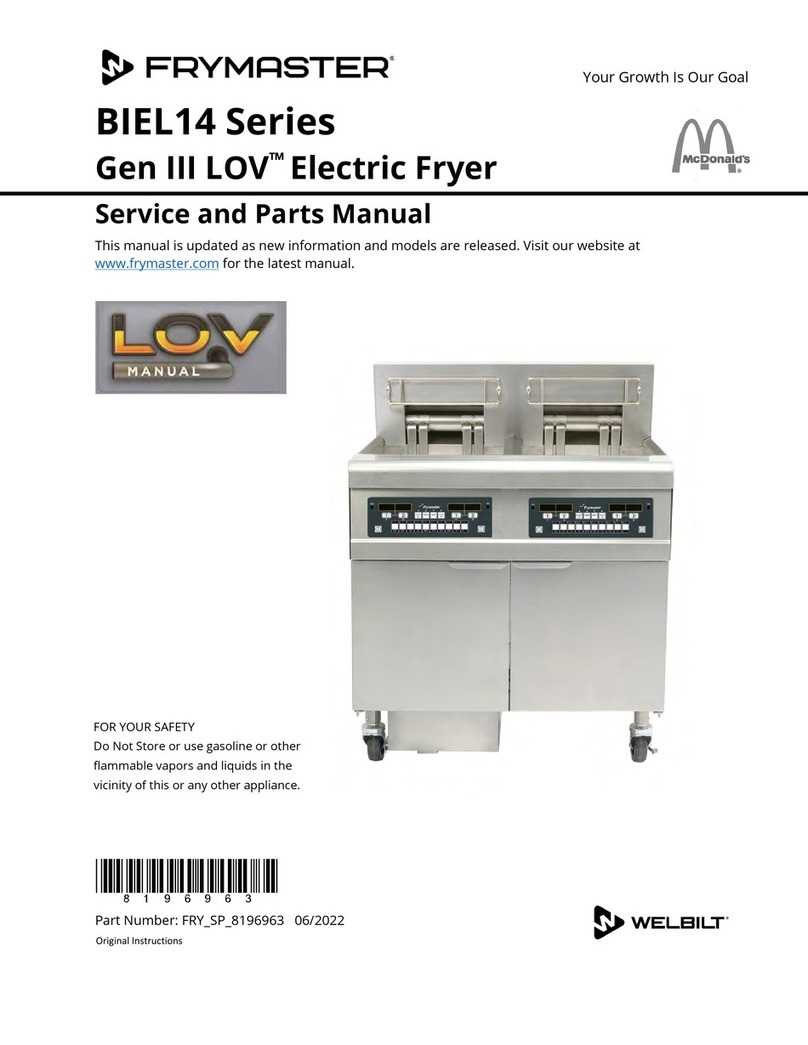 Welbilt Frymaster McDonald's Gen III LOV BIEL14... User manual Welbilt Frymaster McDonald's Gen III LOV BIEL14... User manual