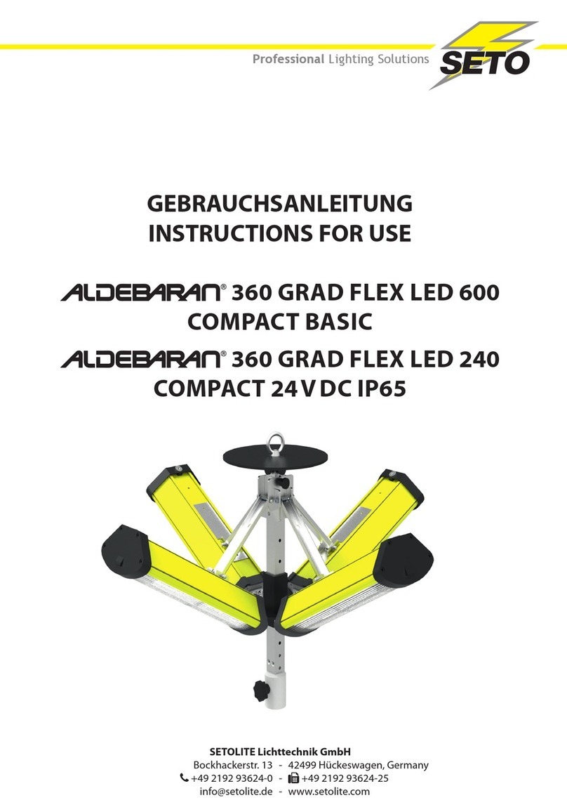 Setolite ALDEBARAN 360 GRAD FLEX LED 600 COMPACT... Instructions for use Setolite ALDEBARAN 360 GRAD FLEX LED 600 COMPACT... Instructions for use