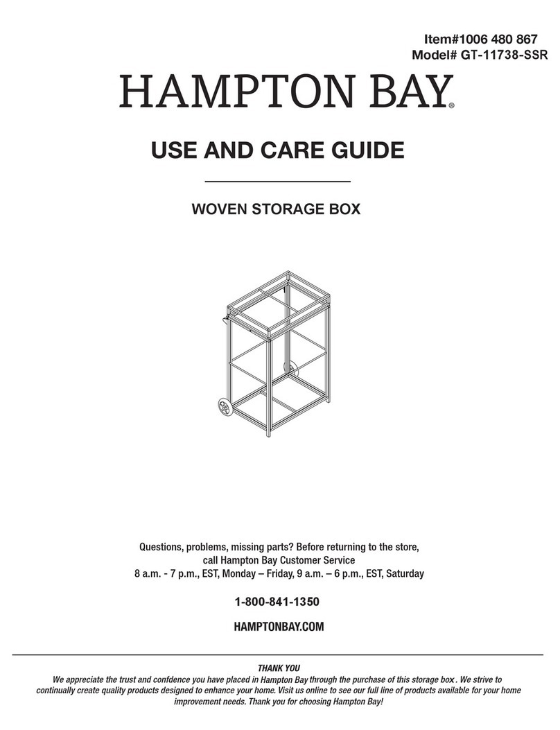 HAMPTON BAY GT-11738-SSR Use and care guide
