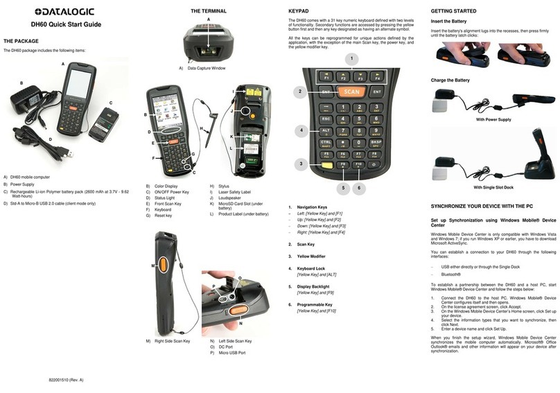 Datalogic DH60 quick start guide
