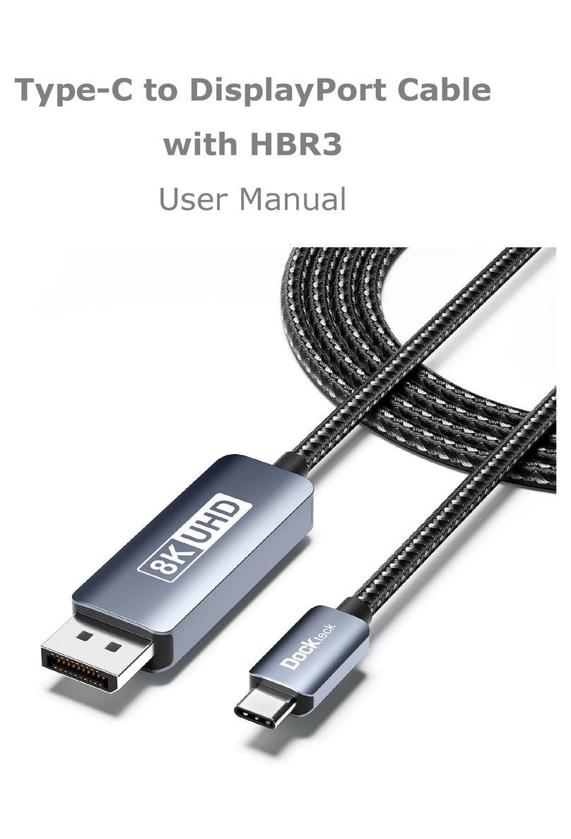 DOCKTECK Type-C to DisplayPort Cable with HBR3 user manual DOCKTECK Type-C to DisplayPort Cable with HBR3 user manual