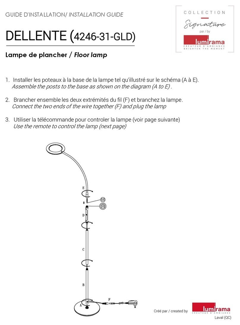 Lumirama Signature DELLENTE 4246-31-GLD installation guide