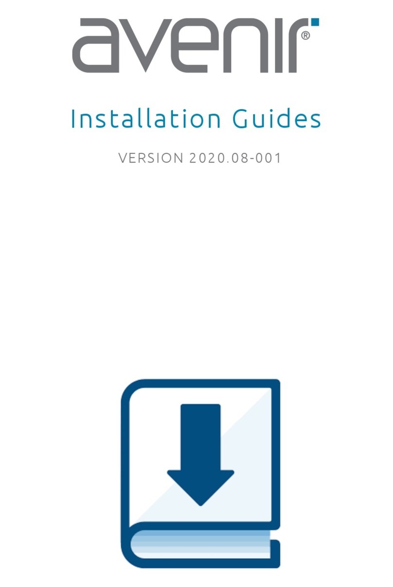 Avenir TRCF-M Installation guides