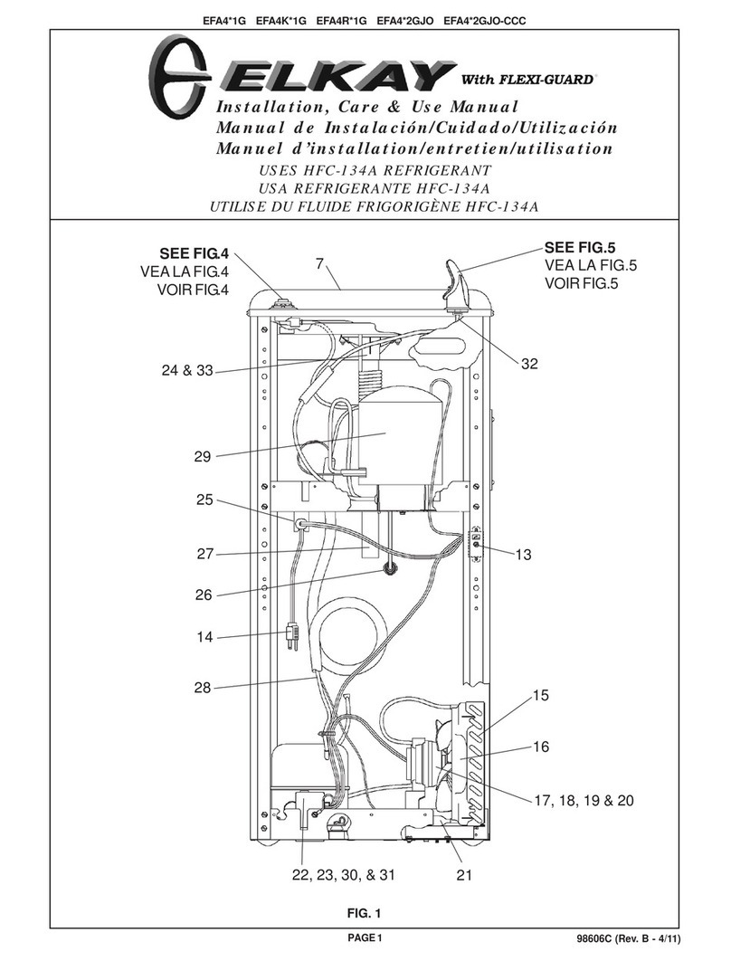 Elkay EFA4 1G Series Installation, care & use manual