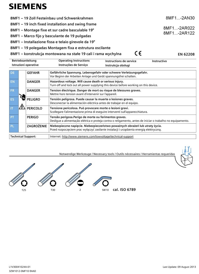 Siemens 8MF1 Series User manual