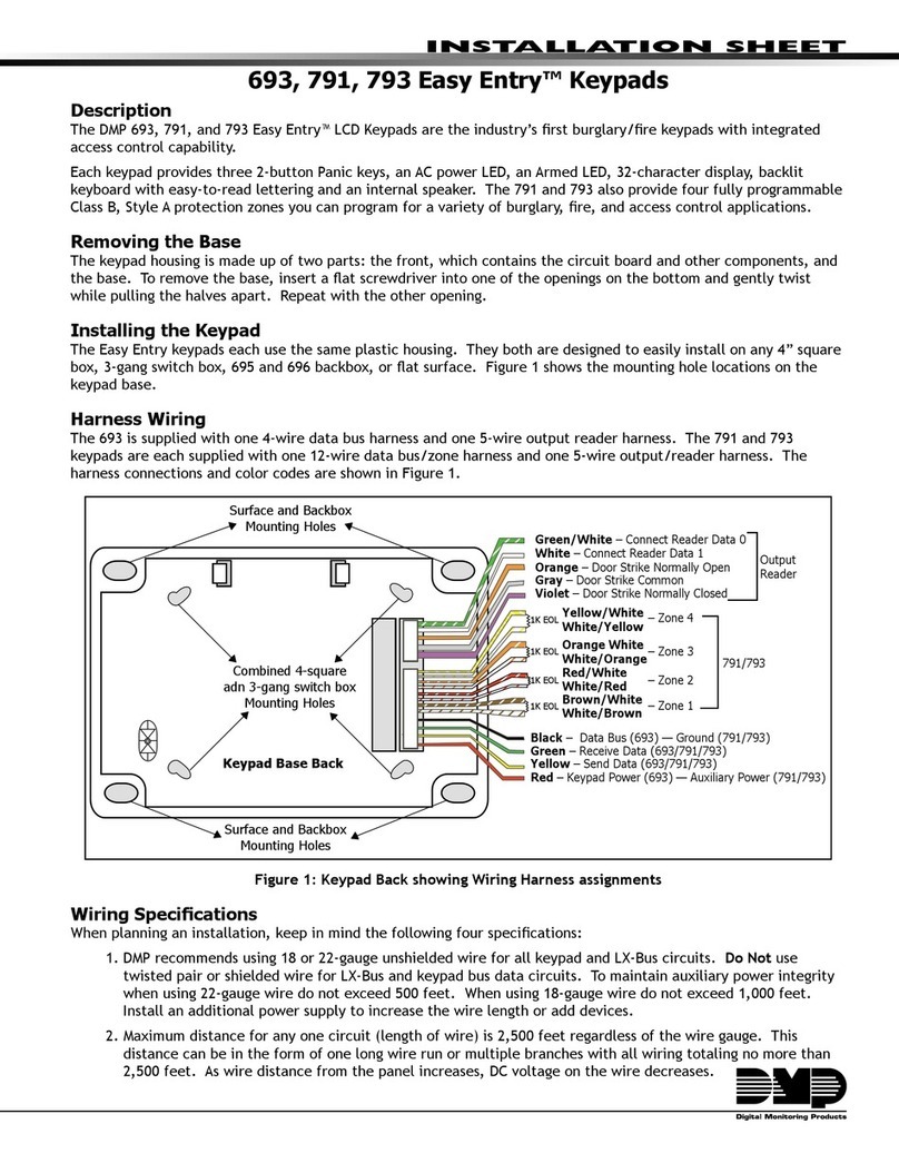 DMP Electronics Easy Entry 693 Assembly instructions