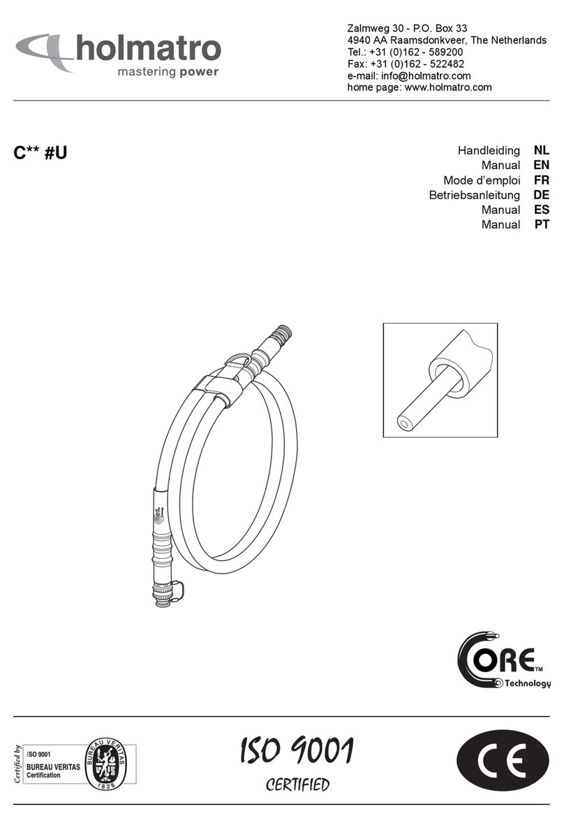 Holmatro CORE hose C U Series manual Holmatro CORE hose C U Series manual