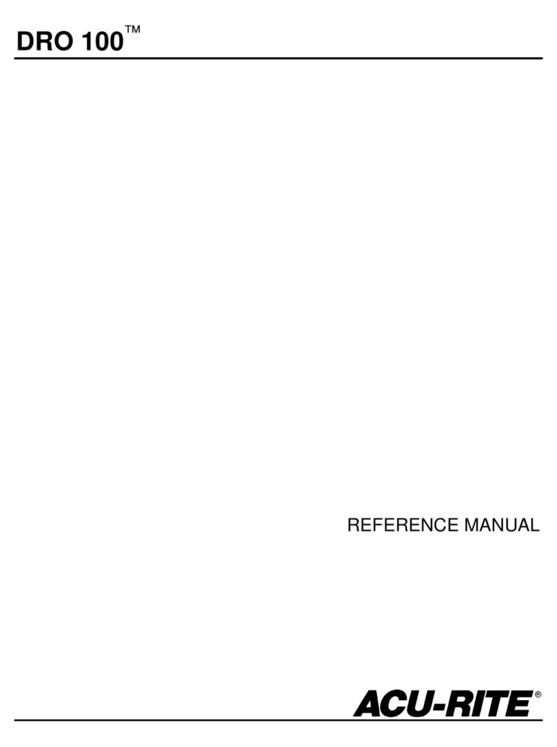 ACU-RITE DRO 100 User manual