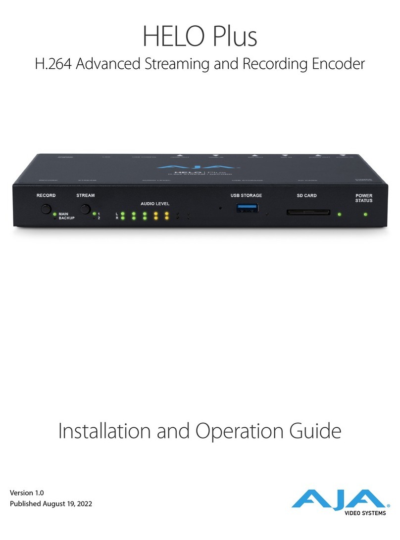 AJA Video Systems Inc HELO Plus Operating instructions