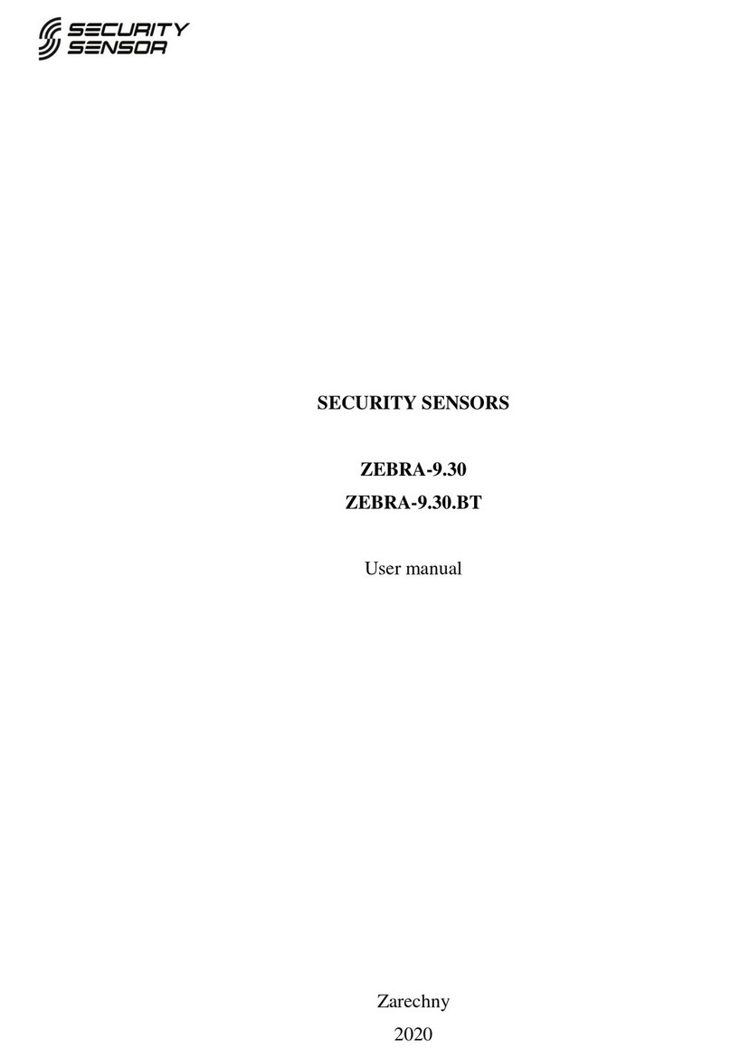 SECURITY SENSOR ZEBRA-9.30 user manual SECURITY SENSOR ZEBRA-9.30 user manual