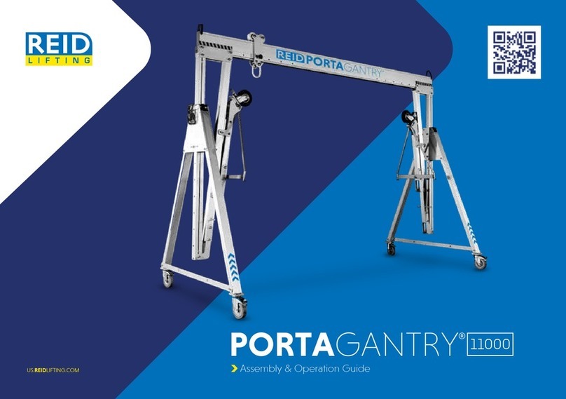 REID LIFTING PORTAGANTRY 11000 Installation instructions