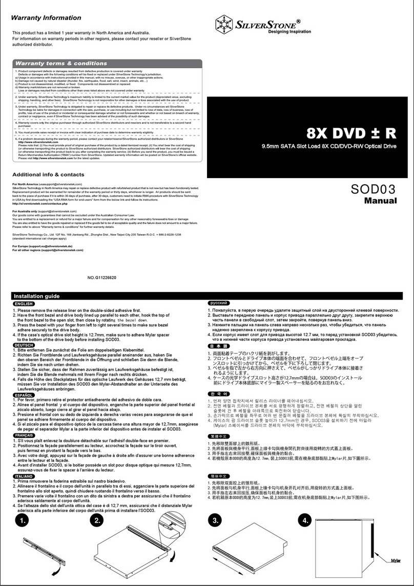 SilverStone SST-SOD03 manual