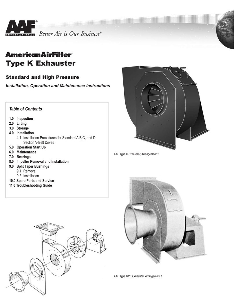 AAF AmericanAirFilter K Installation, operation and maintenance instructions
