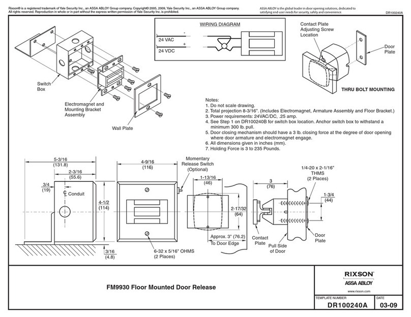 Assa Abloy RIXSON FM9930 manual