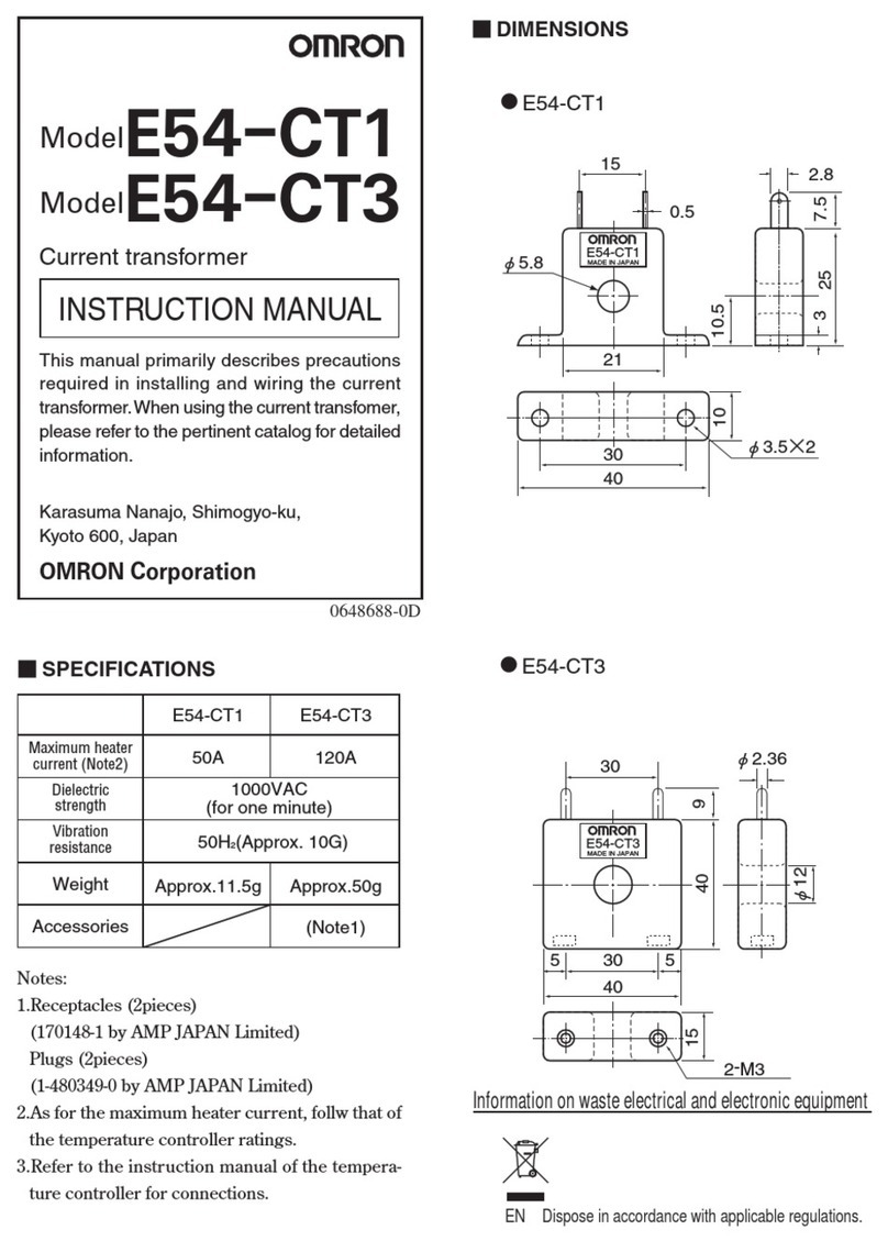 Omron E54-CT1 instruction manual