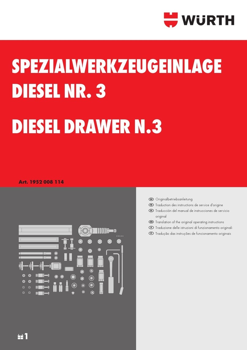 Würth DIESEL DRAWER N.3 Translation of the original operating instructions Würth DIESEL DRAWER N.3 Translation of the original operating instructions