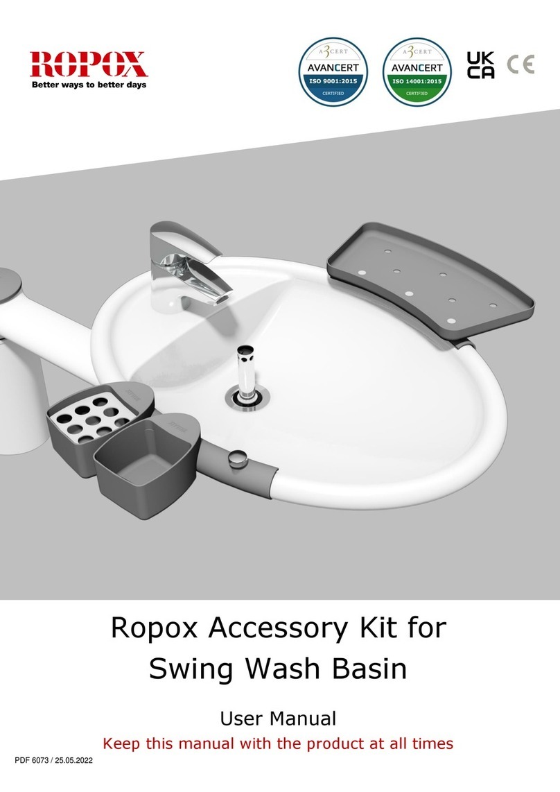 Ropox Accessory Kit for Swing Washbasin User manual