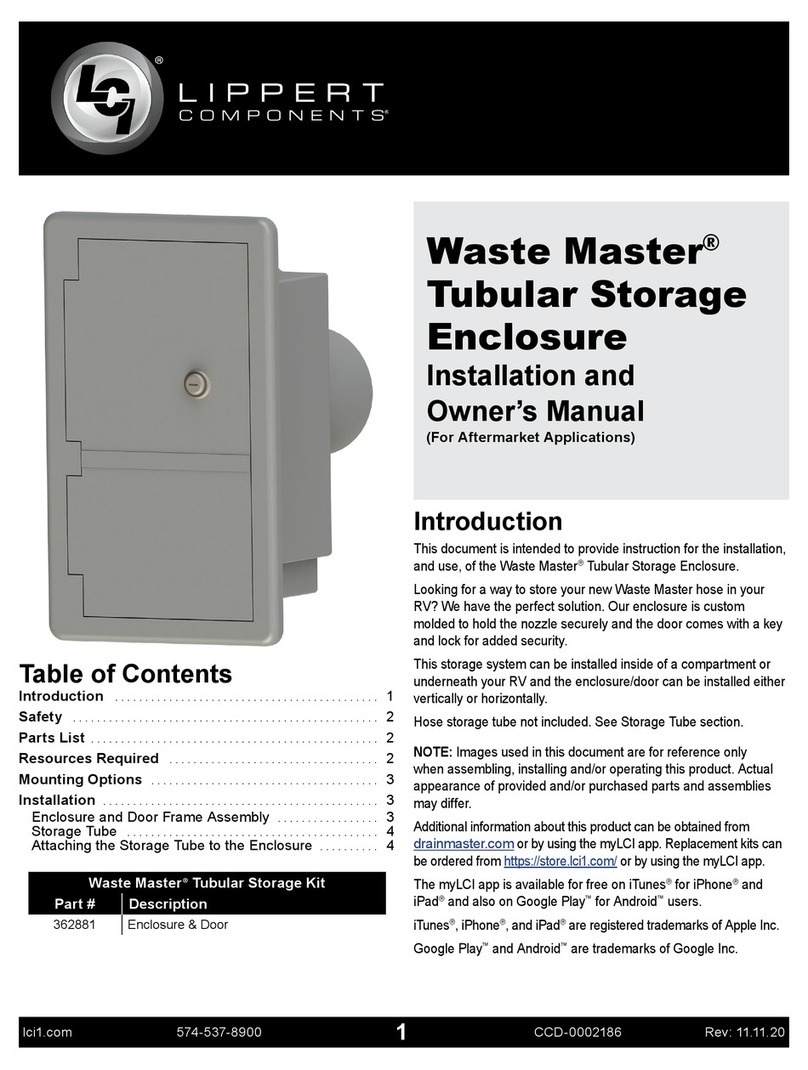 Lippert Components Waste Master 362881 Installation and owner's manual Lippert Components Waste Master 362881 Installation and owner's manual