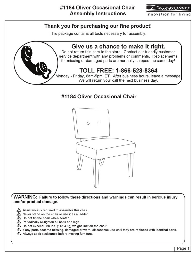 m-Dimension Oliver Occasional Chair 1184 User manual