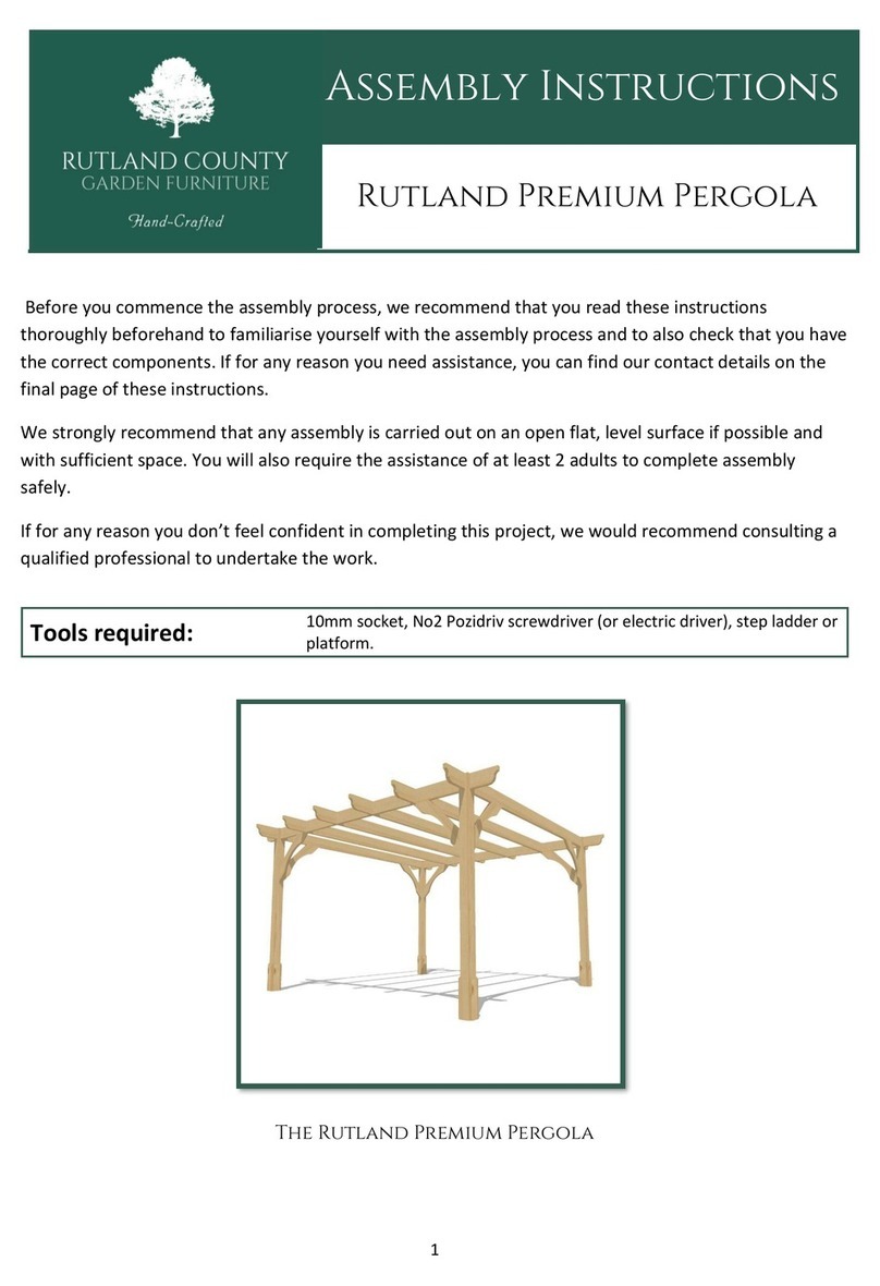 Rutland County Garden Furniture 7670072 Assembly instructions