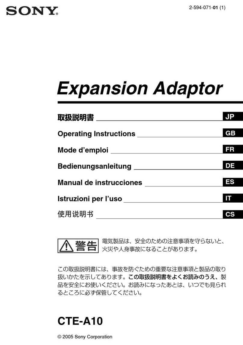 Sony CTE-A10 operating instructions