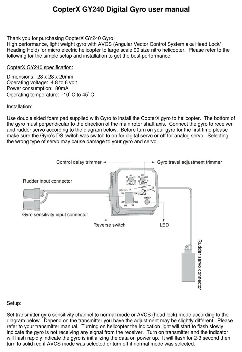 CopterX GY240 Digital Gyro user manual CopterX GY240 Digital Gyro user manual